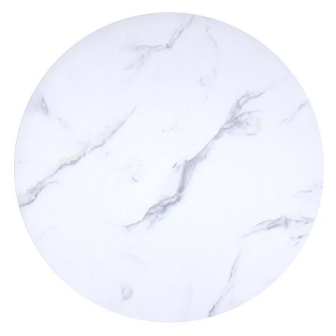 Zilo 40" Round Dining Table In White Faux Marble And Aged Gold pertaining to 40" Round Dining Table, White Finish